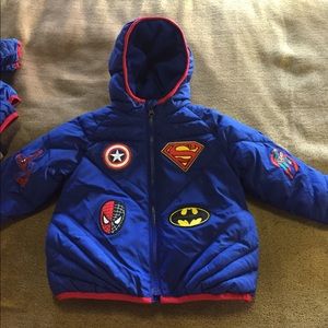 Boys Superman fleece-lined hood